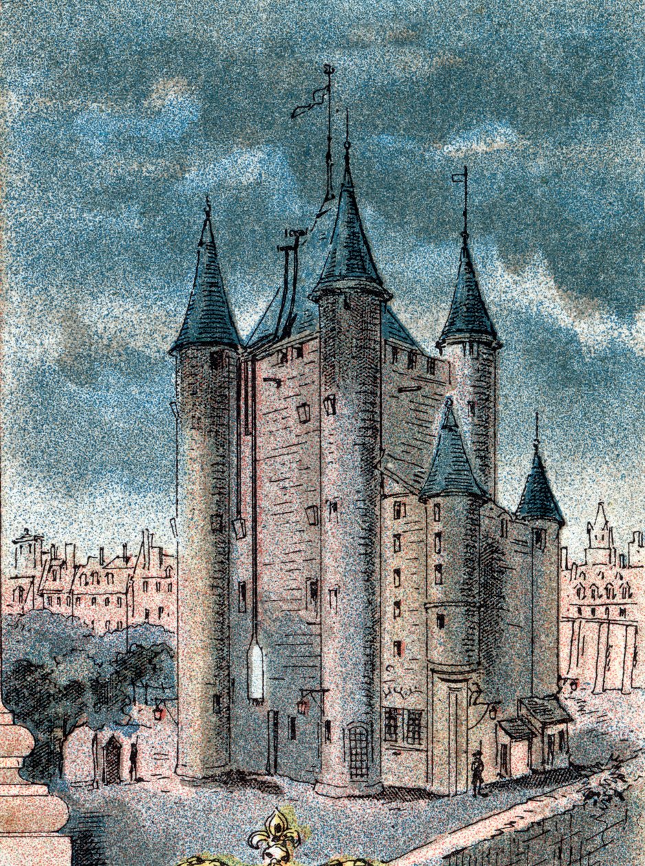 Kilátás a párizsi templomi börtönre alkotó: Gustave Demoulin