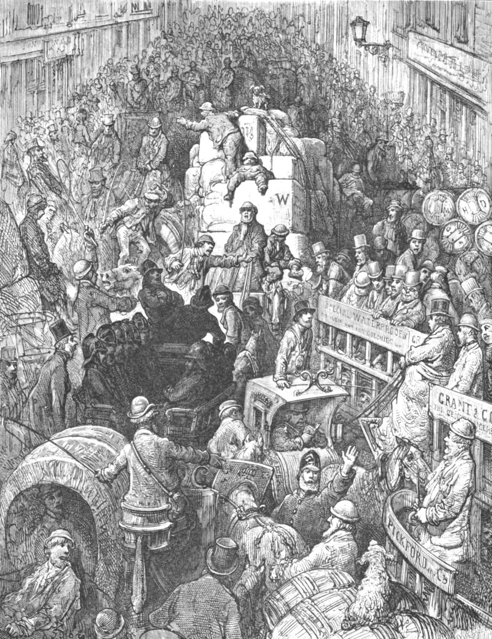 "A város főútja", 1872. alkotó: Gustave Dore