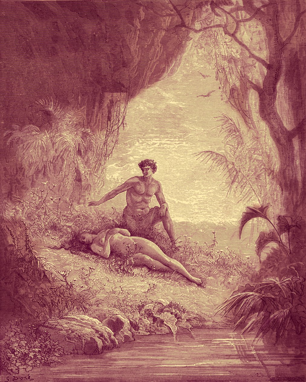 Ádám és Éva – Biblia alkotó: Gustave Dore