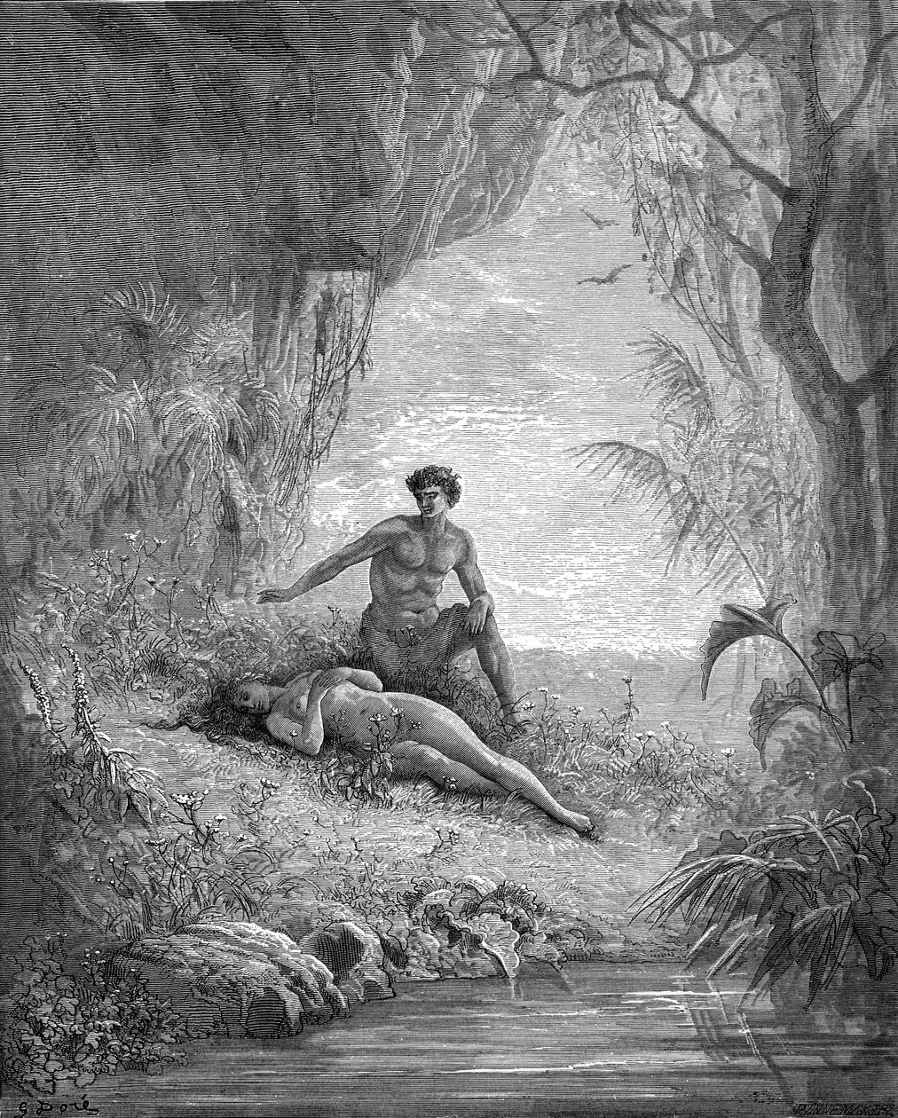 Ádám és Éva – Biblia alkotó: Gustave Dore