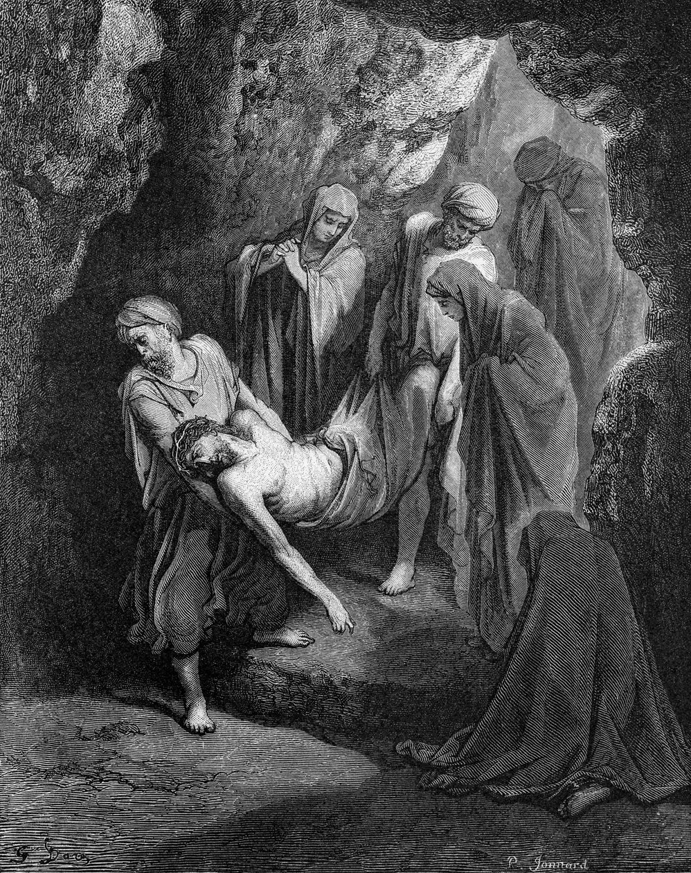 Jézus temetése alkotó: Gustave Dore