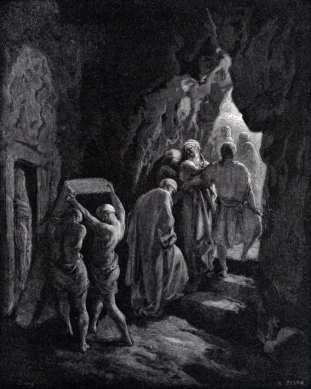 Sára temetése alkotó: Gustave Dore