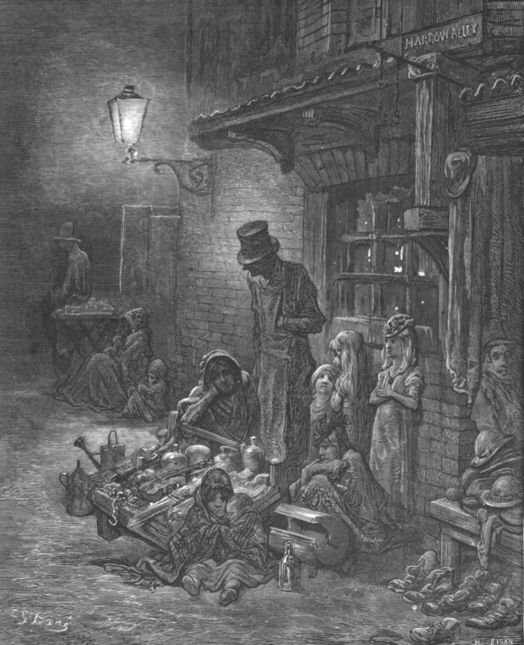 „Houndsditch”, 1872. alkotó: Gustave Dore