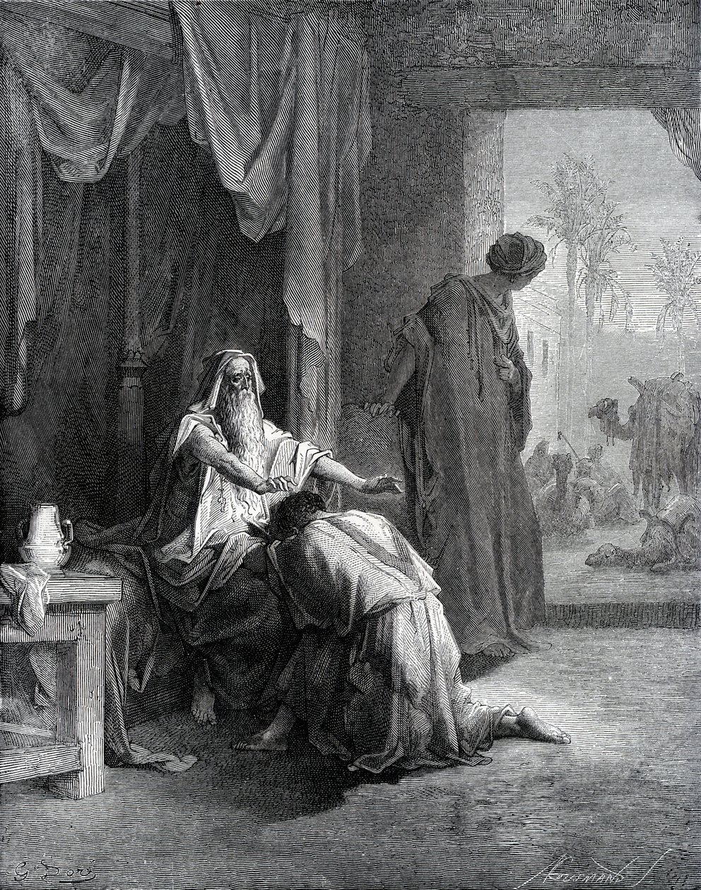 Izsák megáldja Jákóbot alkotó: Gustave Dore
