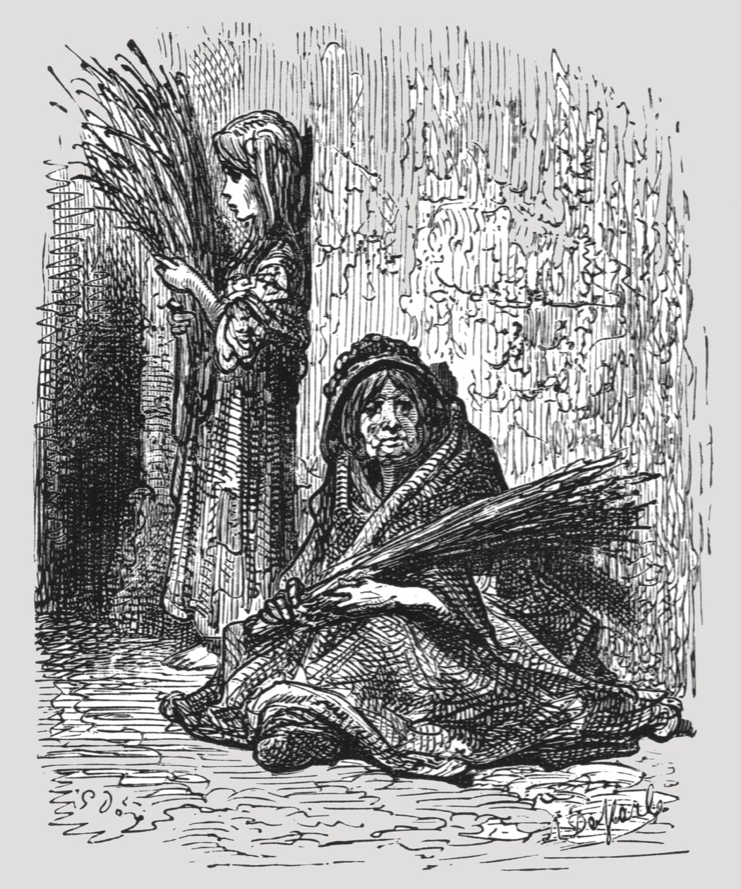 "Levendula lány", 1872. alkotó: Gustave Dore