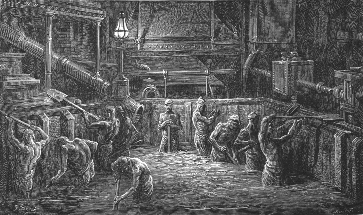 "Mixing the Malt", 1872. alkotó: Gustave Dore