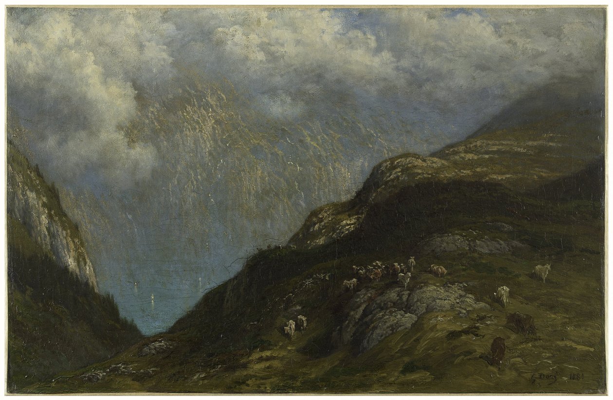 Hegyi táj alkotó: Gustave Dore