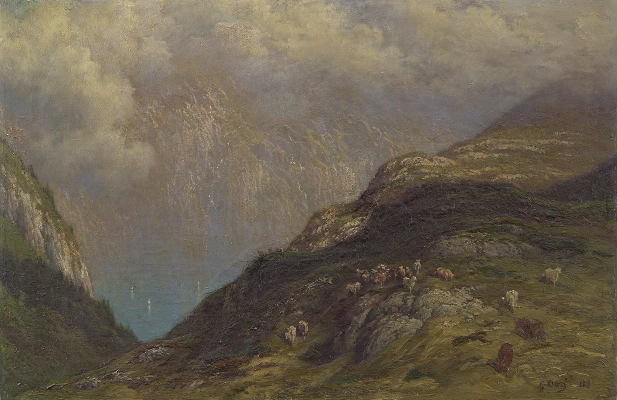 Hegyvidéki táj alkotó: Gustave Dore