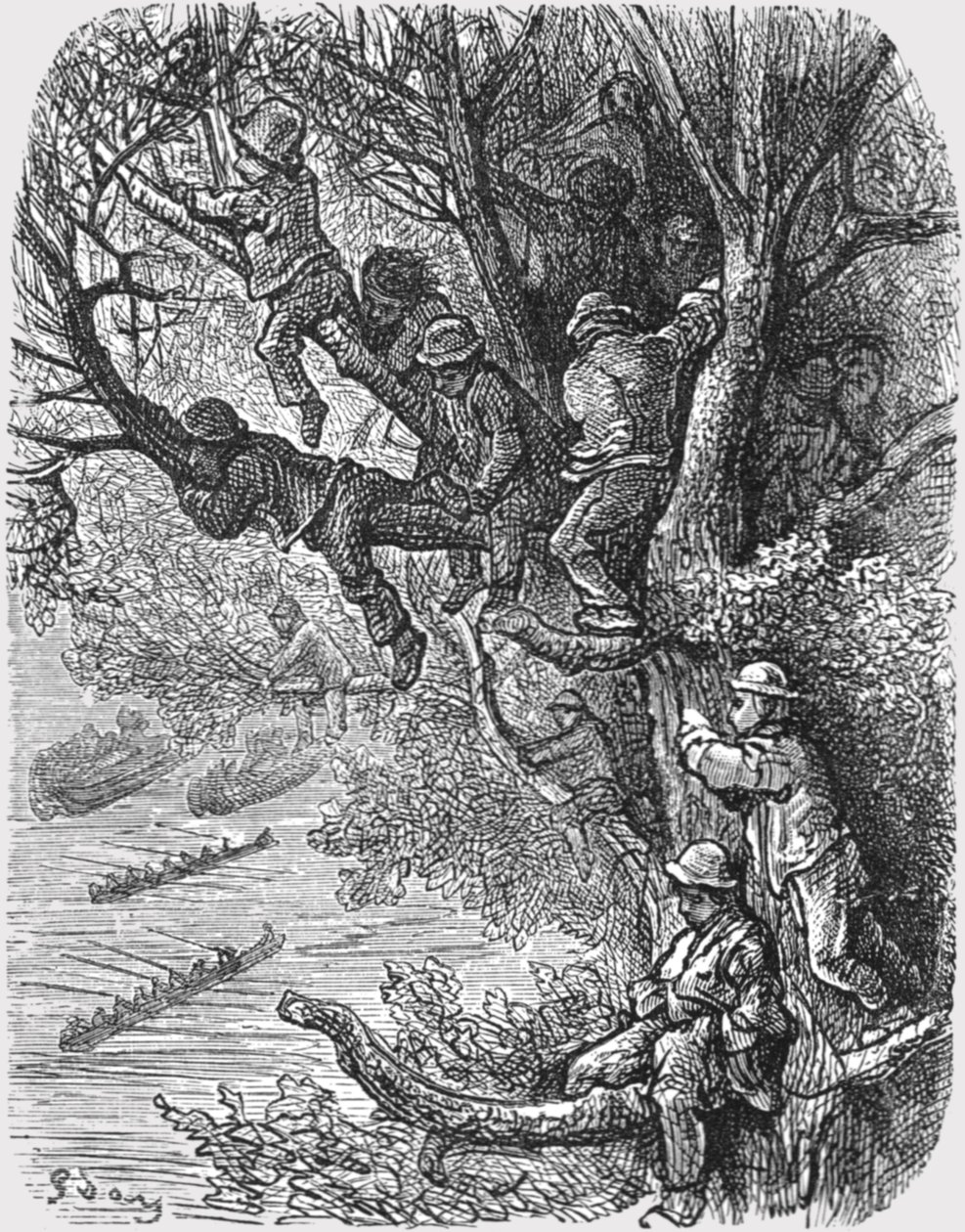 „A fák között ülve”, 1872. alkotó: Gustave Dore