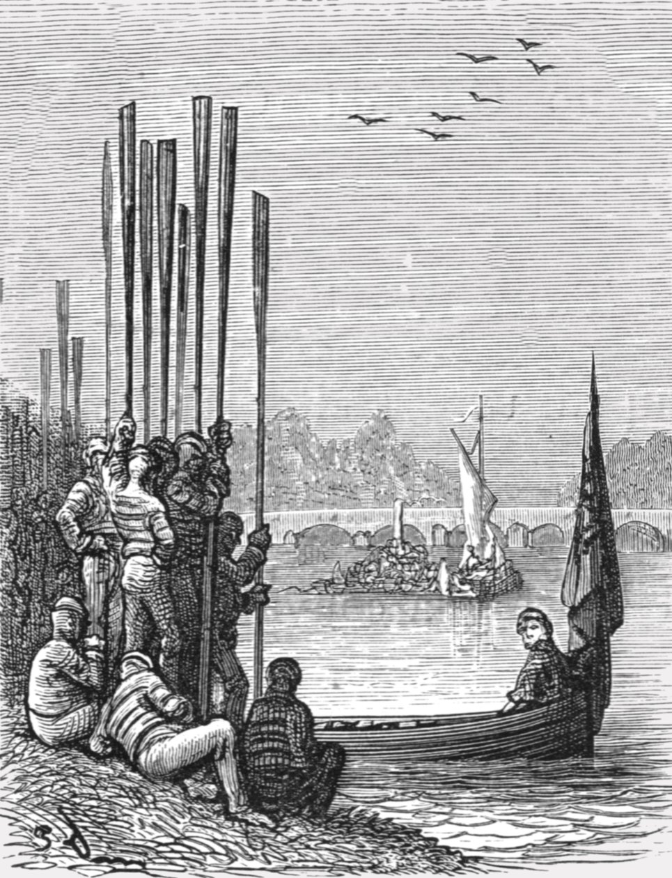 "The Crews", 1872. alkotó: Gustave Dore