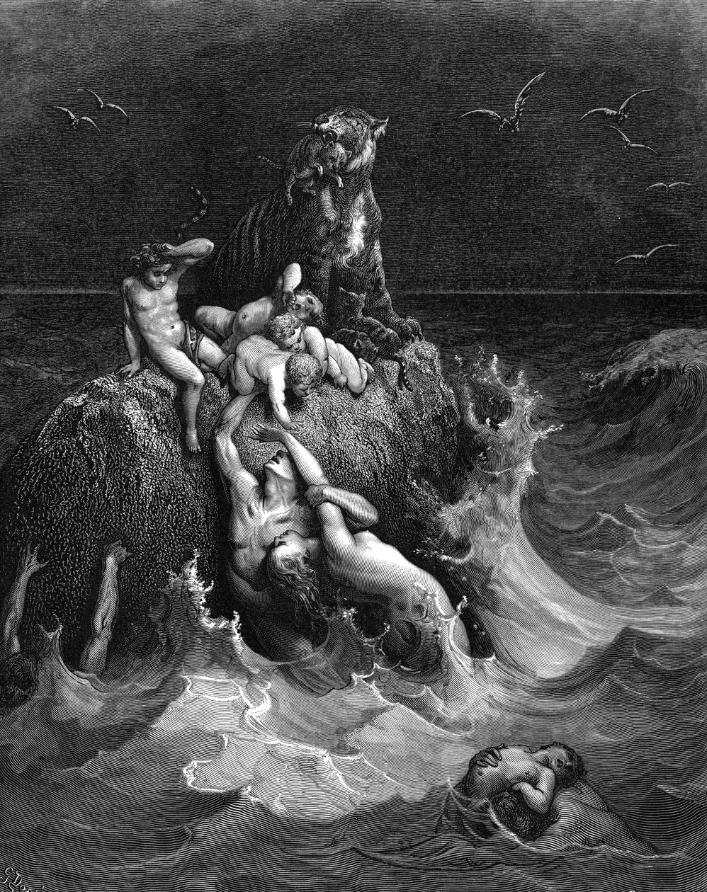 "The Deluge", 1866 alkotó: Gustave Dore