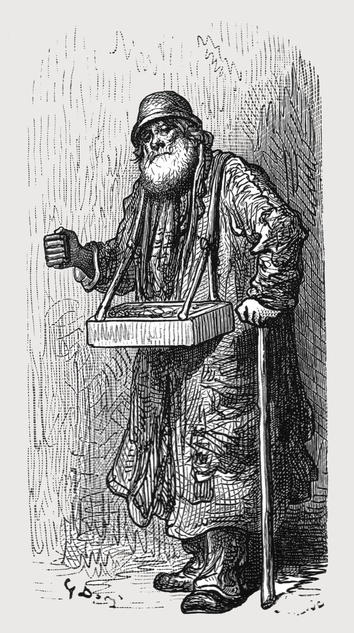 "A gyufa eladó", 1872. alkotó: Gustave Dore
