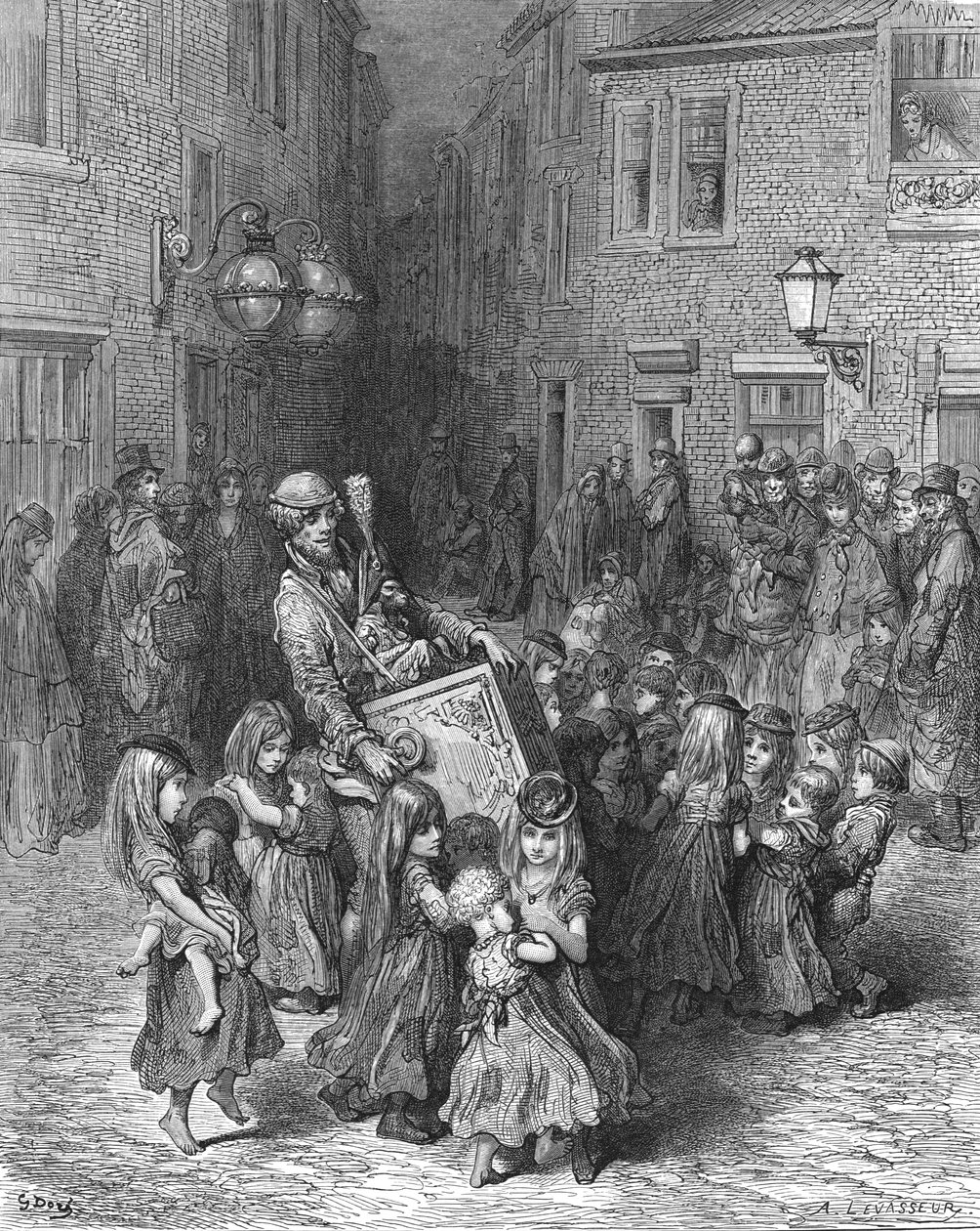 "Az orgona az udvarban", 1872. alkotó: Gustave Dore