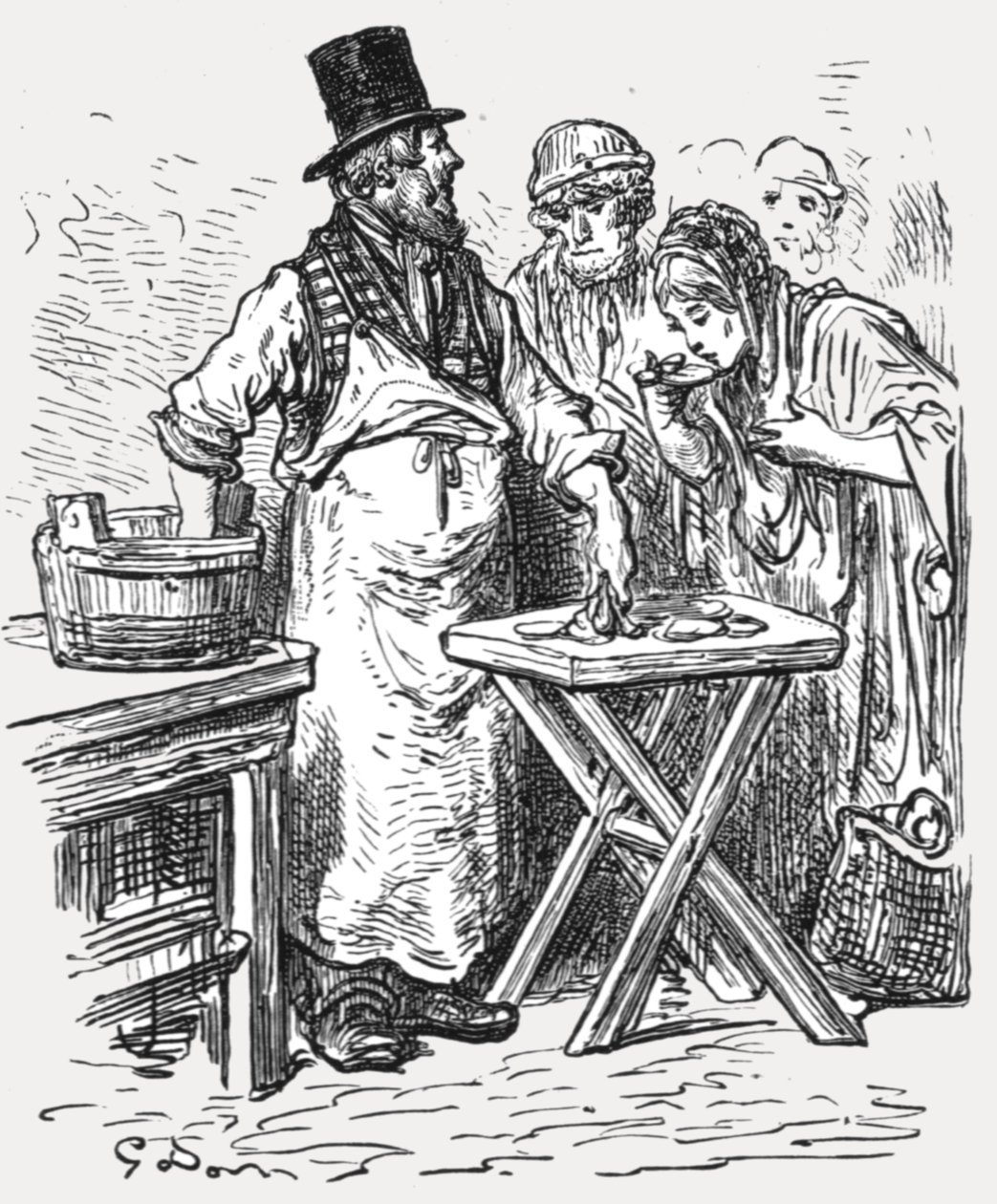 "The Oysterman", 1872. alkotó: Gustave Dore