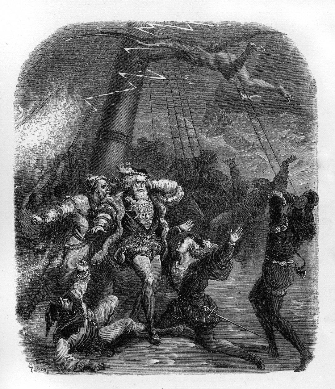A vihar – Shakespeare alkotó: Gustave Dore