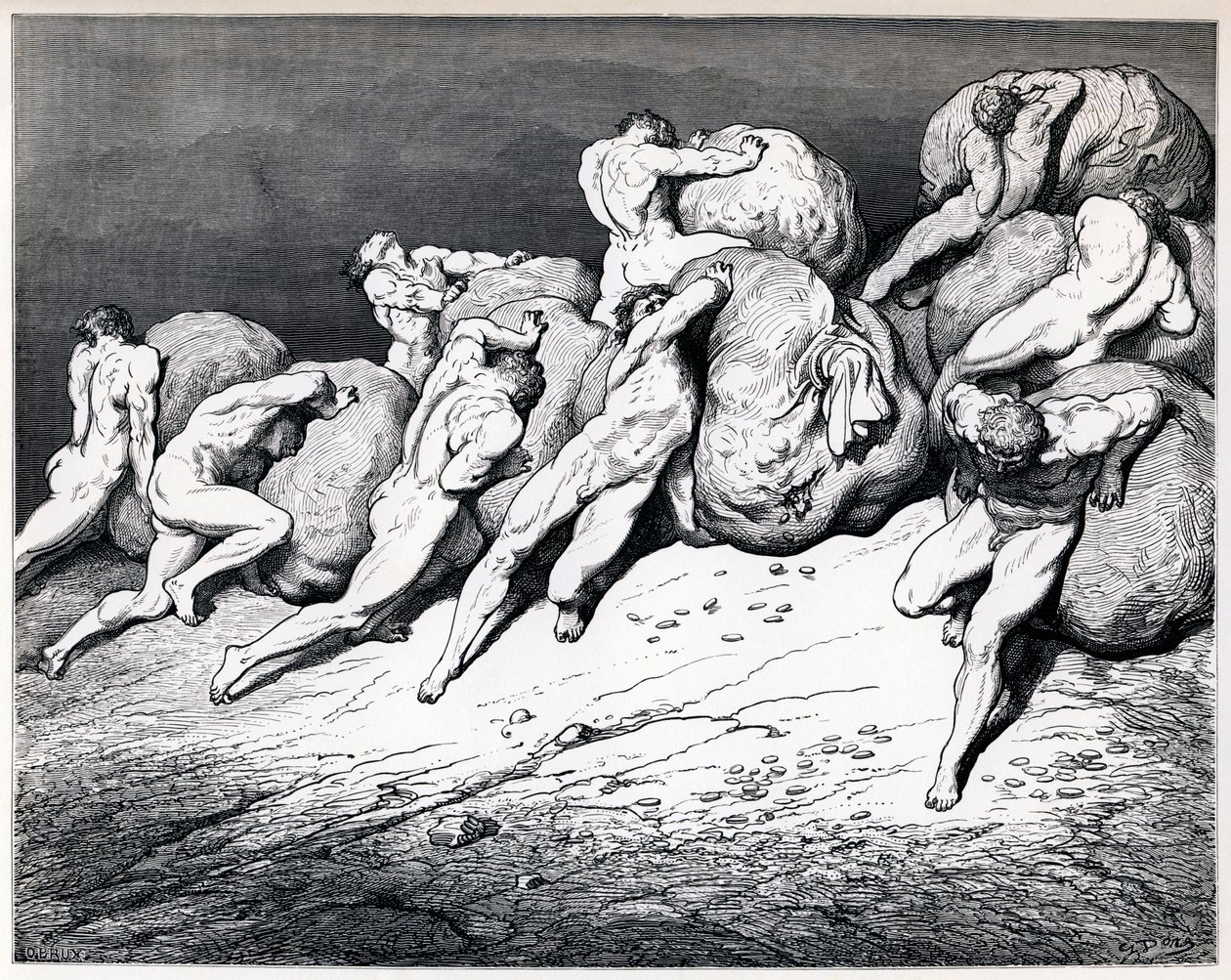 A felhalmozók és pazarlók, 1857. alkotó: Gustave Dore