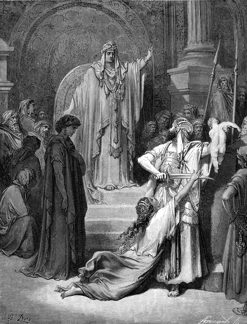 Salamon ítélete – Biblia alkotó: Gustave Dore