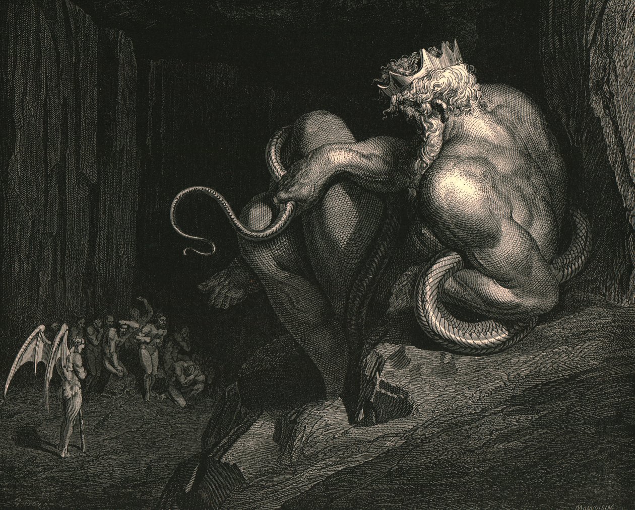 Ott áll Minos, c1890. alkotó: Gustave Dore