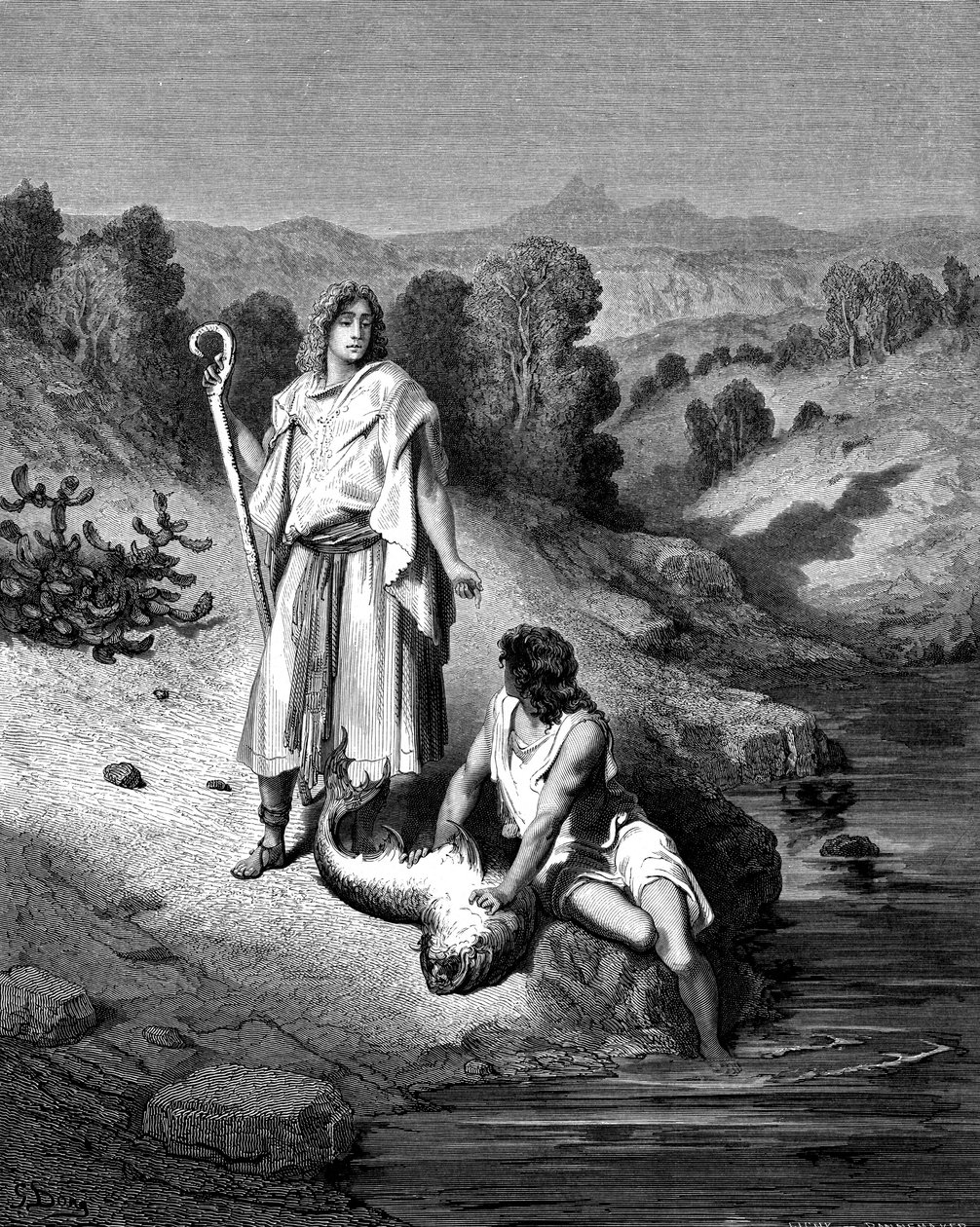 Tóbiás Rafael arkangyallal, 1865-1866 alkotó: Gustave Dore