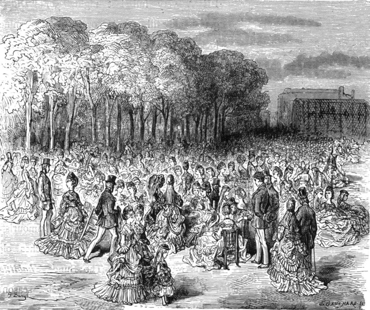 „Zoological Gardens – Sunday Promenade”, 1872. alkotó: Gustave Dore