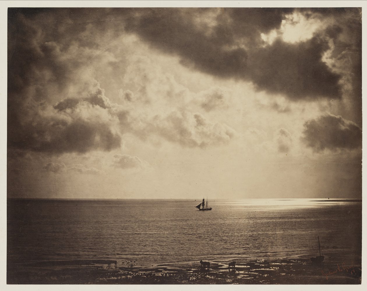 Brig on the Water, 1856 alkotó: Gustave Le Gray