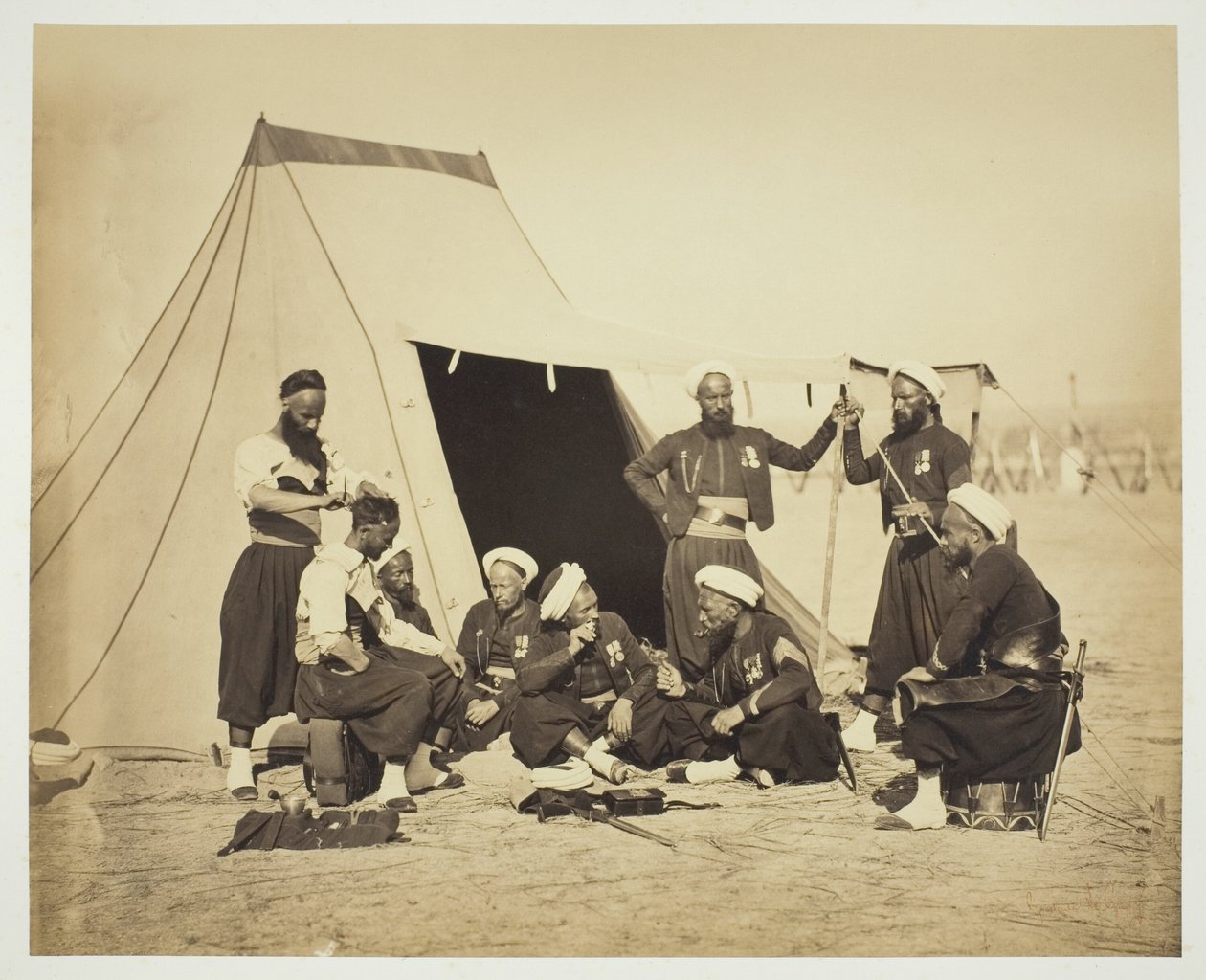 Cím nélkül (Zouaves) alkotó: Gustave Le Gray