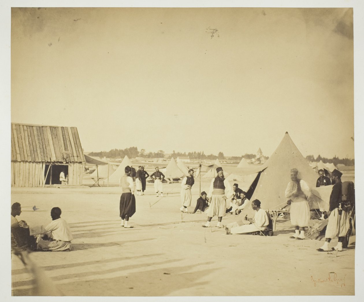 Cím nélkül (Zouaves) alkotó: Gustave Le Gray