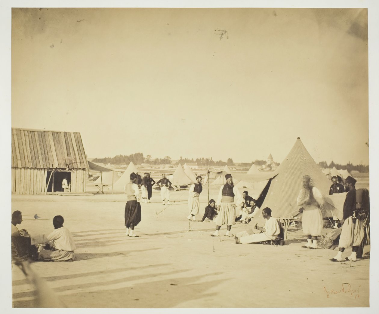 Zouaves cím nélkül, 1857. alkotó: Gustave Le Gray