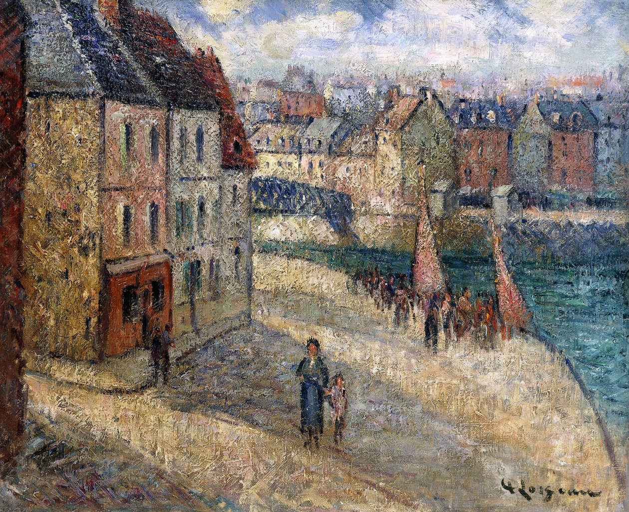 Dokk Dieppe-ben, alkotó: Gustave Loiseau