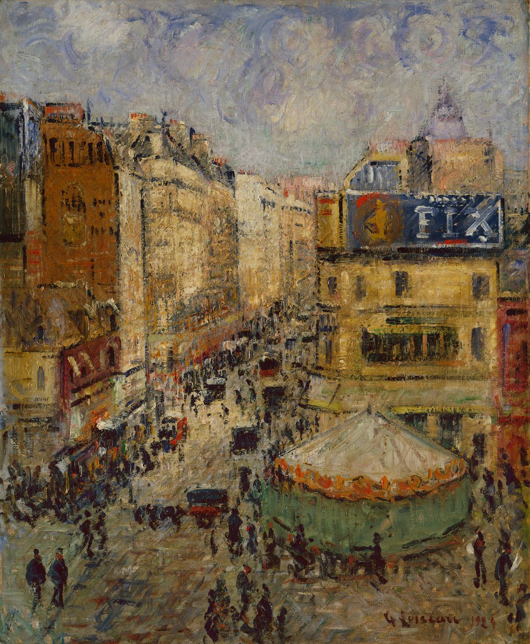 Rue de Clignancourt, Párizs alkotó: Gustave Loiseau