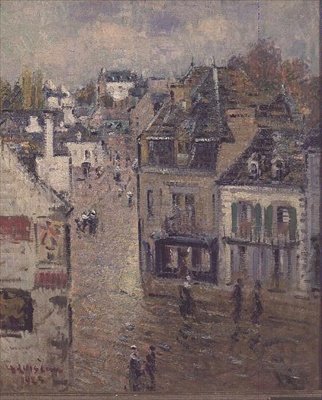 Pont Aven utca az eső után alkotó: Gustave Loiseau