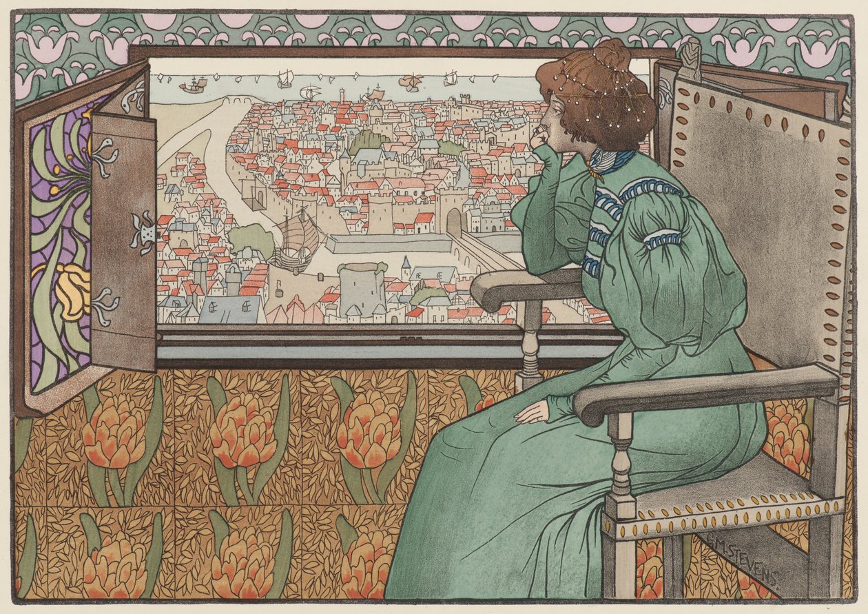 Solveig, 1897 körül. alkotó: Gustave Max Stevens