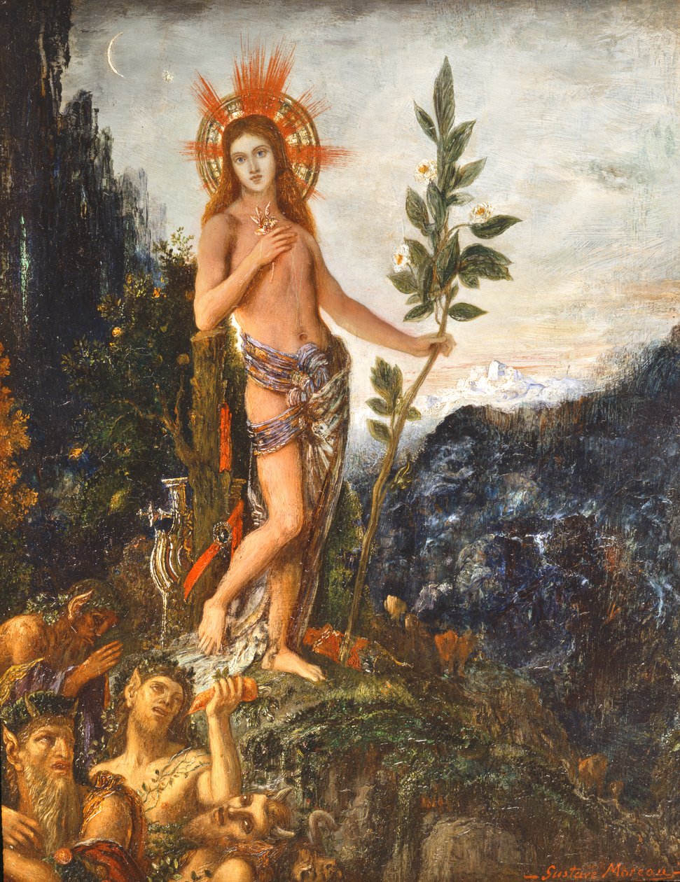 Apollón átveszi a pásztorok felajánlását alkotó: Gustave Moreau