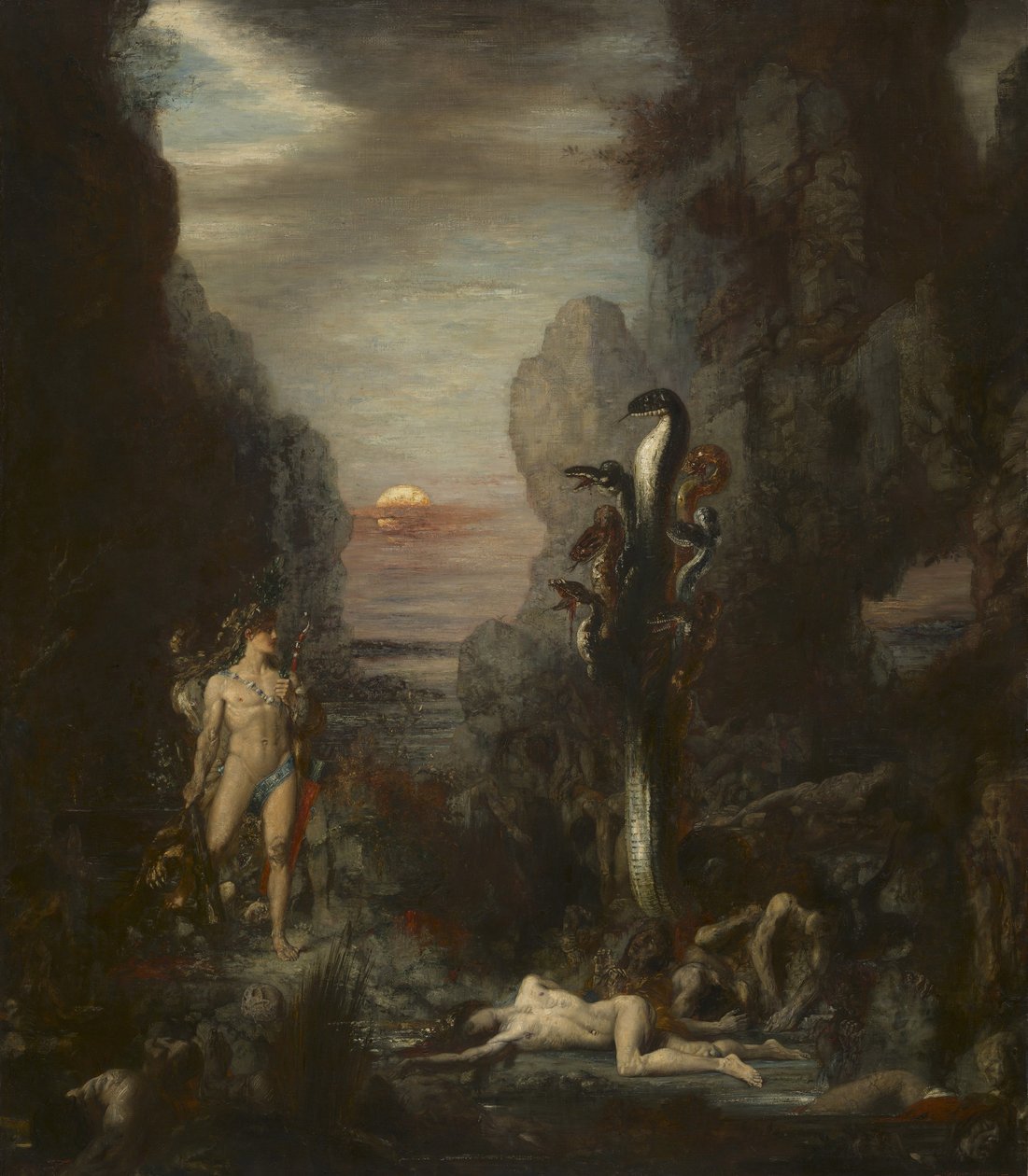 Herkules és a lernai hidra, 1875-76 alkotó: Gustave Moreau