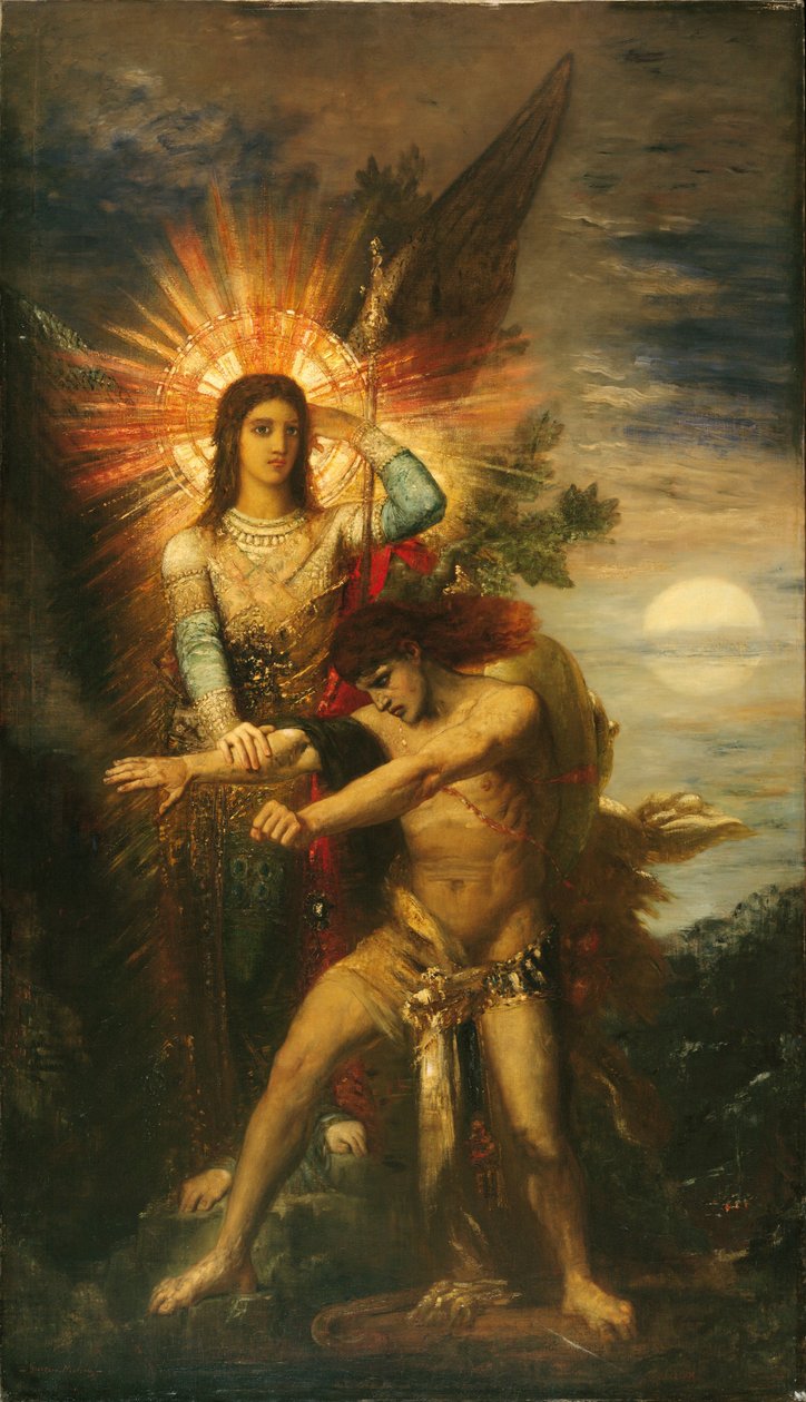 Jákob és az angyal alkotó: Gustave Moreau