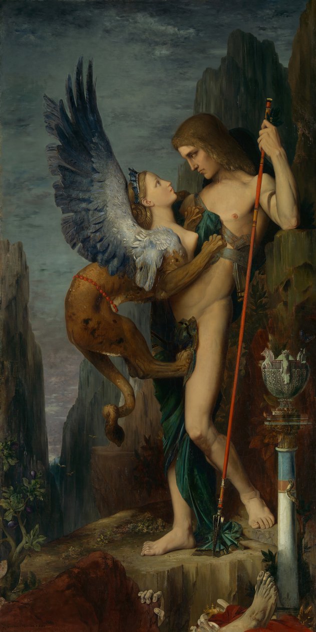 Oidipusz és a Szfinx, 1864. alkotó: Gustave Moreau