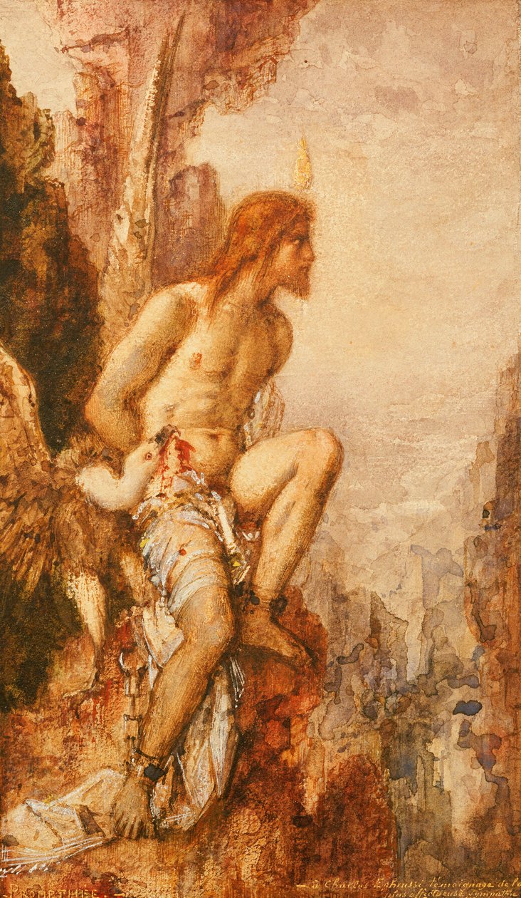 Prométheusz kínzása alkotó: Gustave Moreau