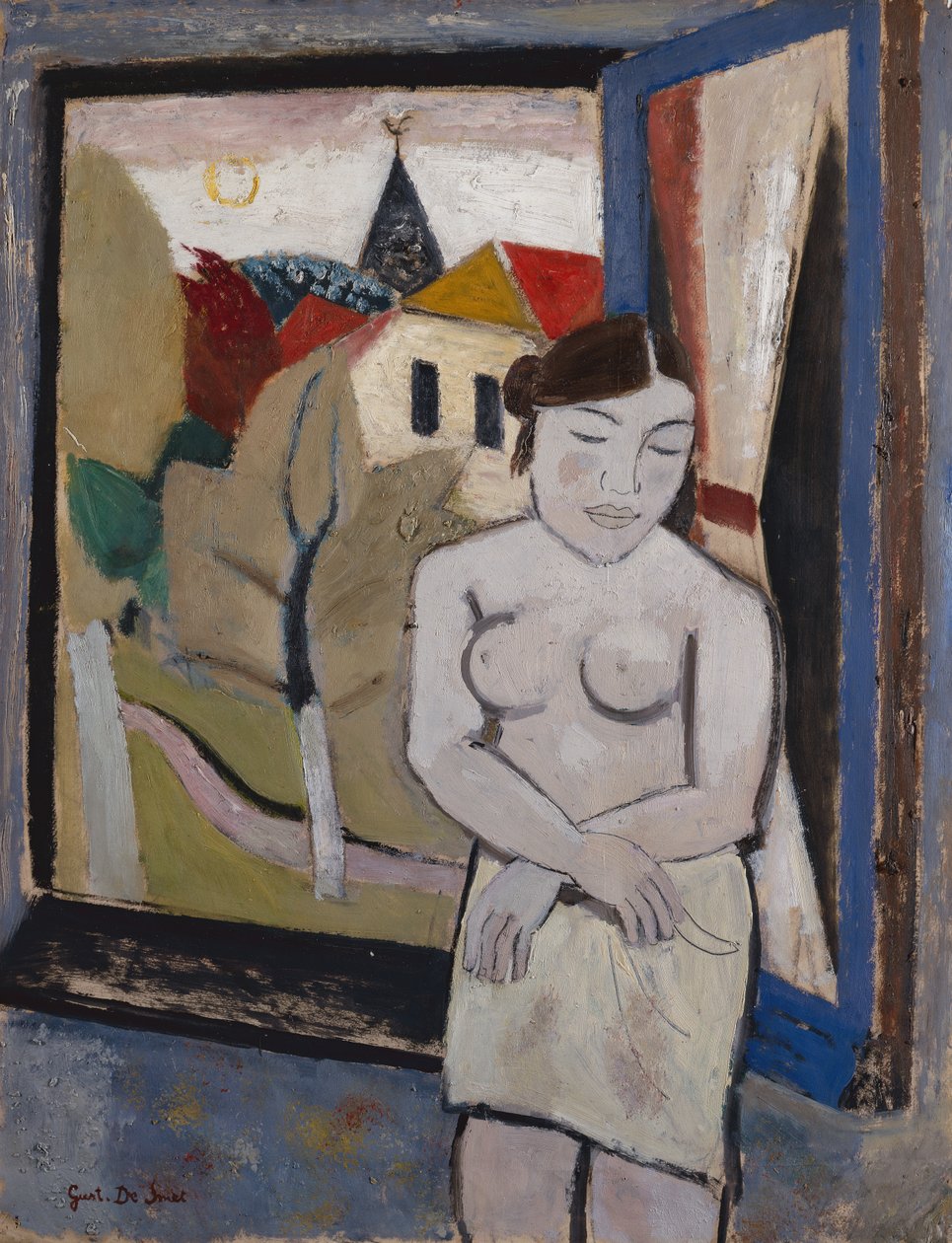 Akt az ablak mellett alkotó: Gustave de Smet