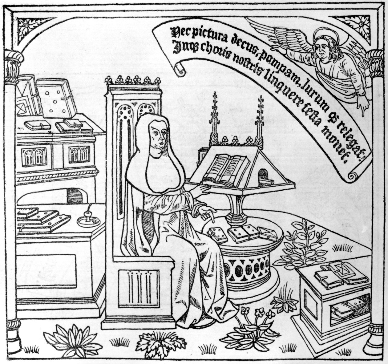 Illusztráció a Danse Macabre-hez, megjelent Párizsban, 1485 alkotó: Guy Marchant