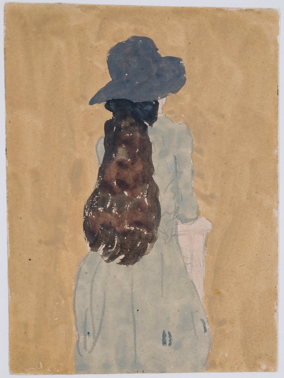 Figura templomban (ceruza és gouache, papír) alkotó: Gwen John