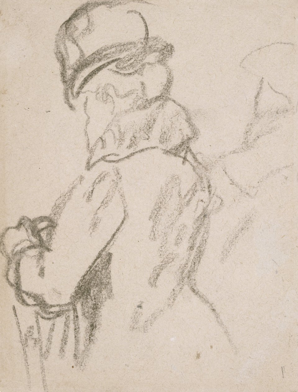 Mademoiselle Pouvereau (szén, papír) alkotó: Gwen John