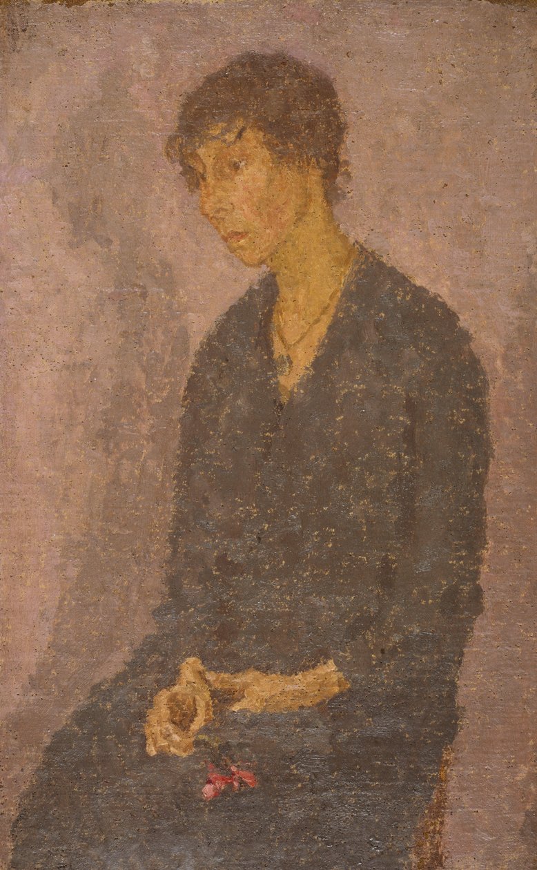 Nő, aki egy virágot tart alkotó: Gwen John