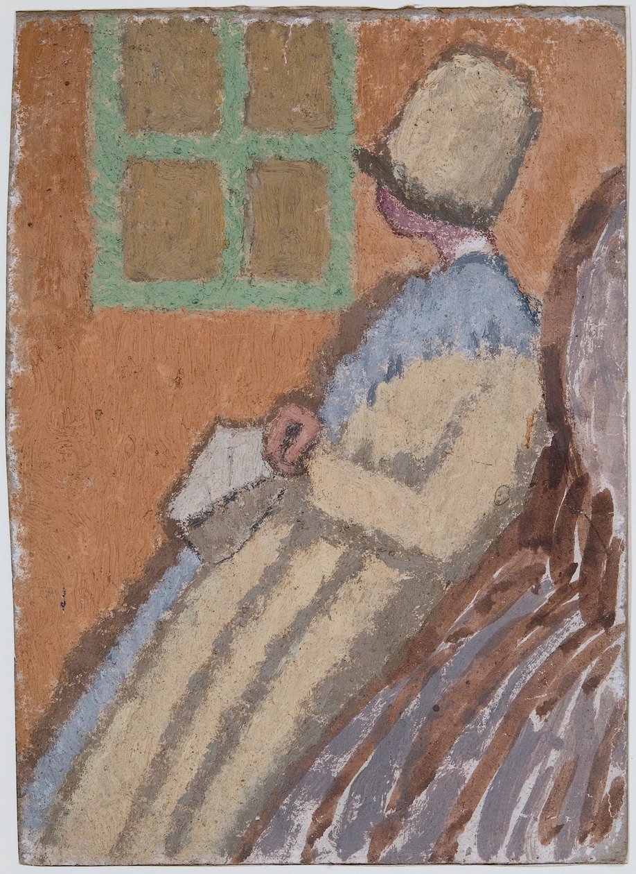 Nő profilban (vegyes technika, kártya) alkotó: Gwen John