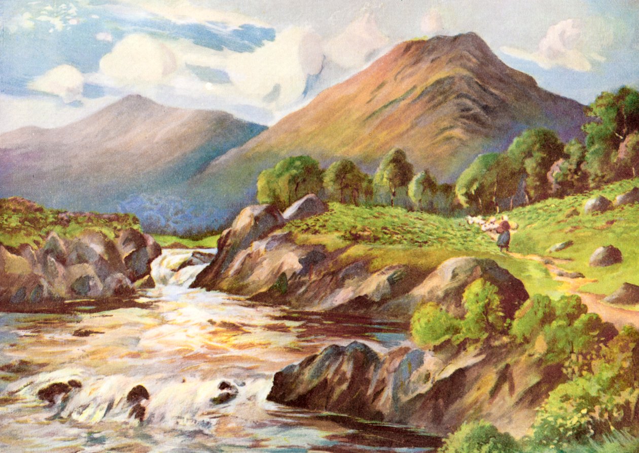 "On The River Conan, Ross-Shire", 1924-1926. alkotó: HC Begg