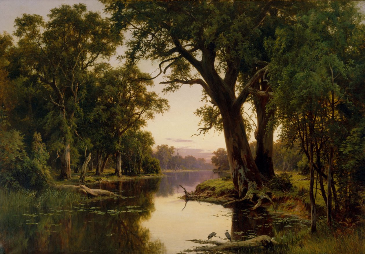 A billabong a Goulburn, Victoria alkotó: H J. Johnstone