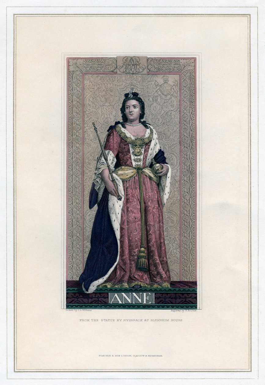 Anna királynő, 19. század alkotó: H. Bourne