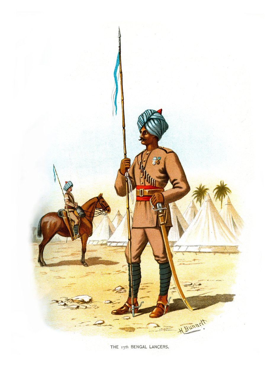 A 13. Bengal Lancers, 1890. alkotó: H. Bunnett