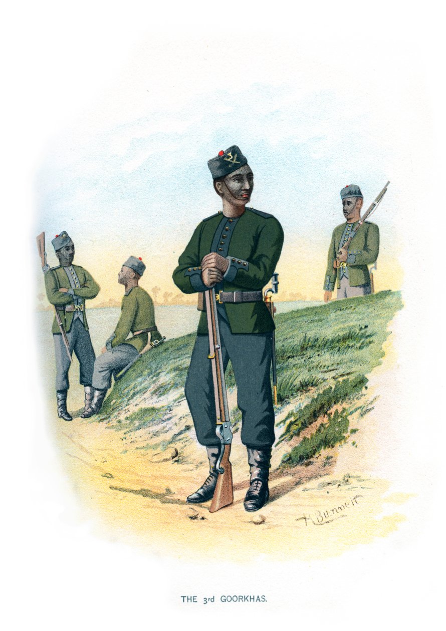 A 3. Goorkhas, 1890. alkotó: H. Bunnett