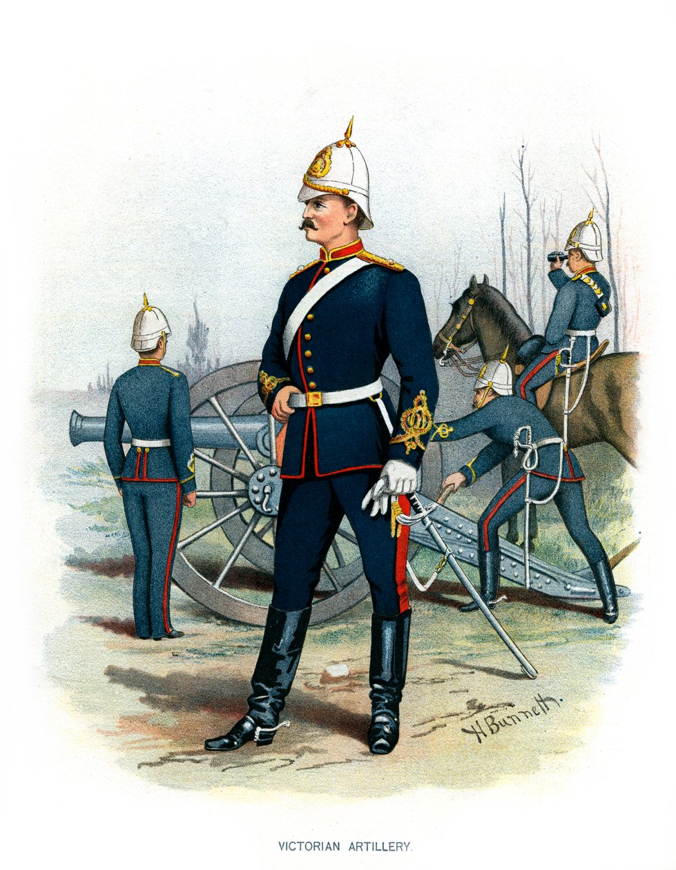 Viktoriánus Tüzérség, 1890. alkotó: H. Bunnett