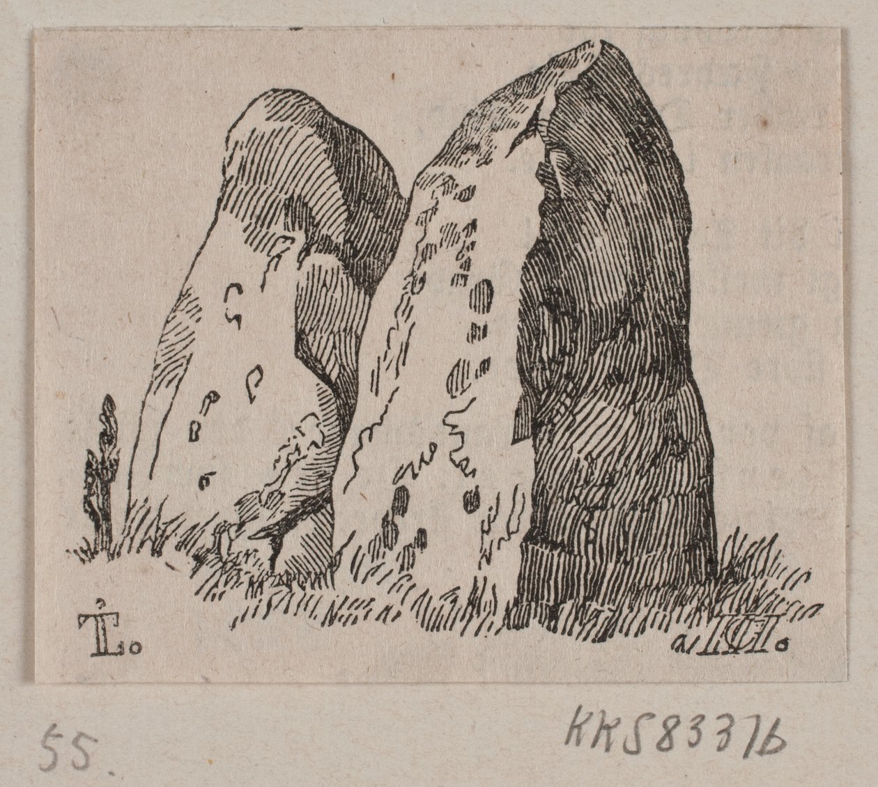 Illusztráció a "Kőemlékművekhez" alkotó: H. C. Henneberg